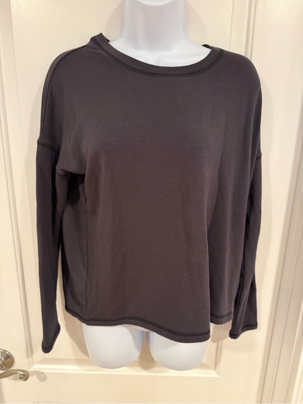 Madewell Superbrushed Easygoing Sweatshirt - Charcoal